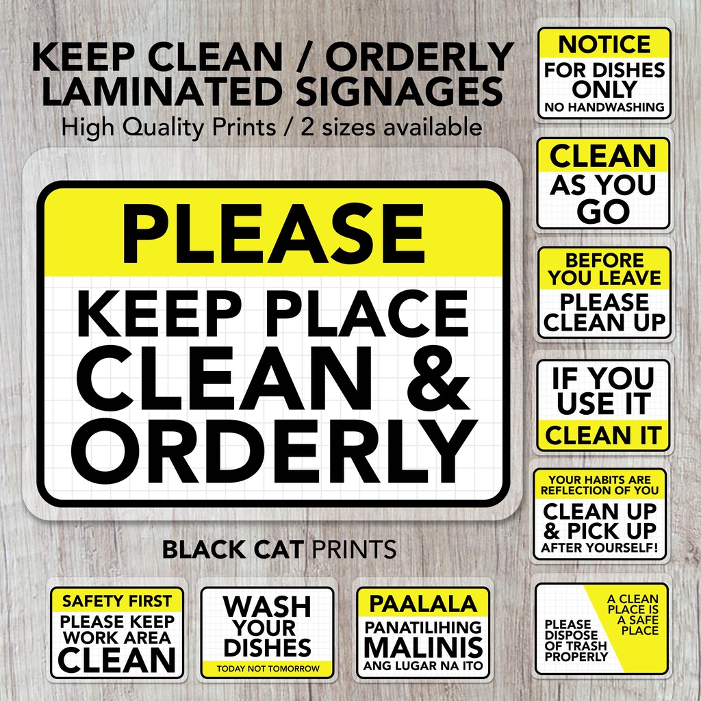 cleanliness-keep-clean-keep-in-order-sign-laminated-signage