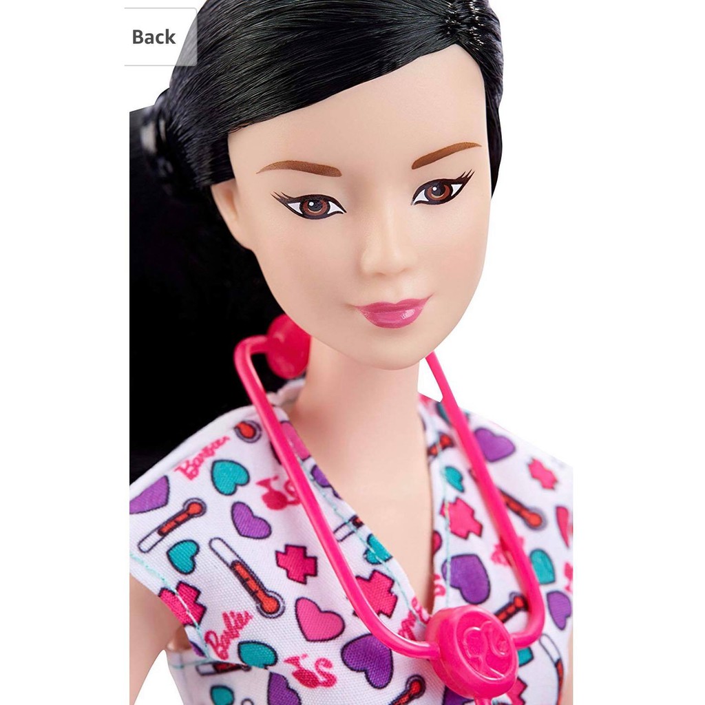 nurse barbie doll with stethoscope