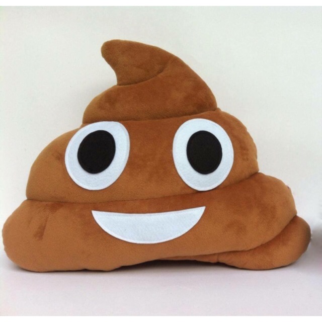 Skylofts Soft Smiley Emoji Dark Brown Poop Cushion Pillow Stuffed Plush