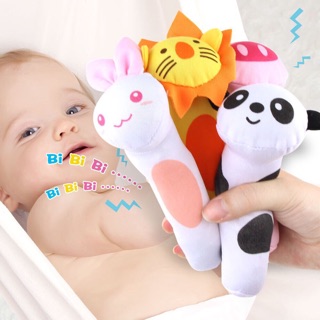 Animals Baby Rattles Soft Plush Toys Handing BB Sounder bell #5