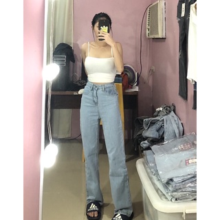Baggy Pants Flare Highwaisted Fashionable jeans | Shopee Philippines
