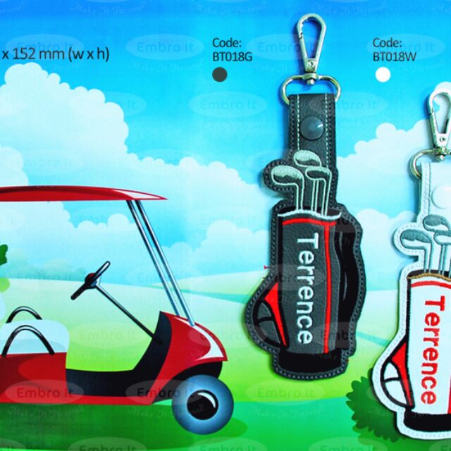 Personalized Embroidery Golf Bag Bag Tag Shopee Philippines
