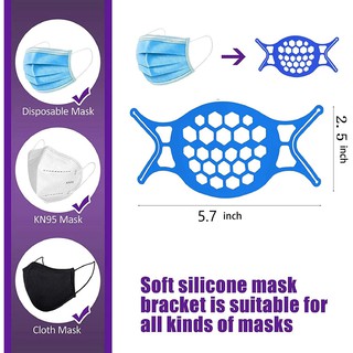 Child 3D Face Mask Bracket Silicone Internal Support Holder Frame Reusable Washable DIY Mask Accessories - Small Kids #2