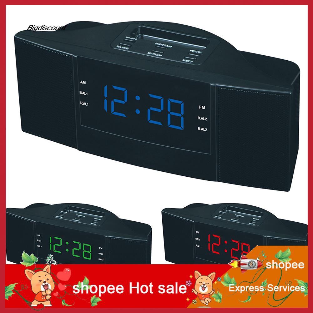 Am Fm Led Radio Electronic Desk Digital Alarm Clock Table