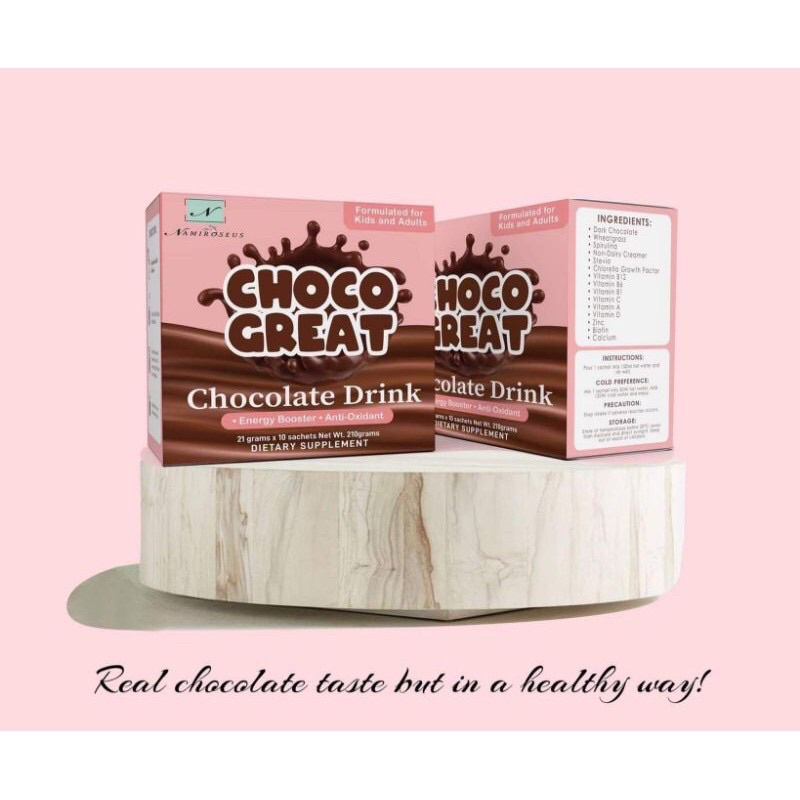 CHOCO GREAT Chocolate Drink Weight Gaining Shopee Philippines
