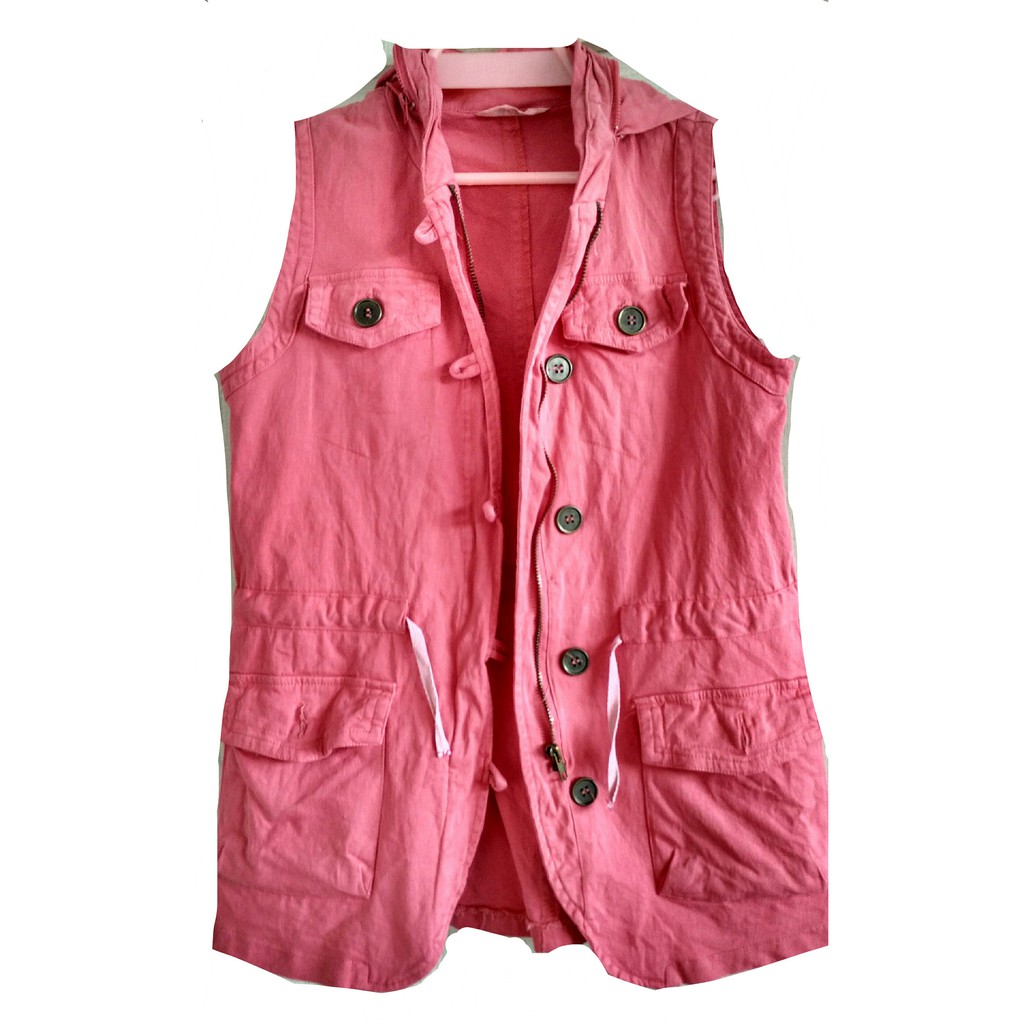 sleeveless hooded jacket women's