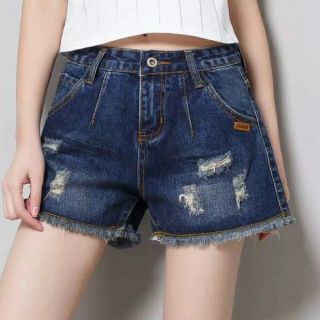 distress jean shorts