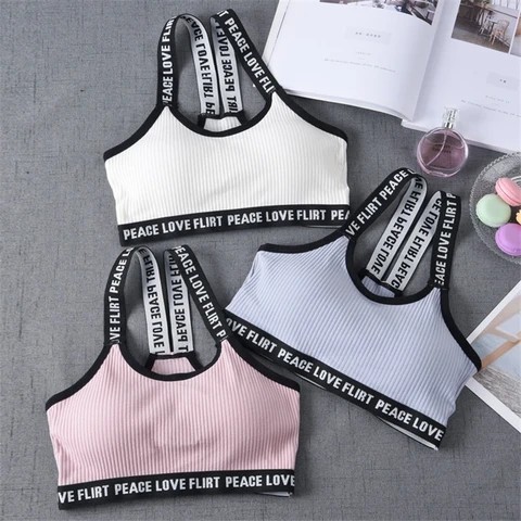 peace love flirt sports bra