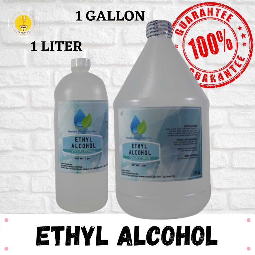 70 SOLUTION ETHYL ALCOHOL 500ml 1 Liter 1 Gallon Shopee Philippines