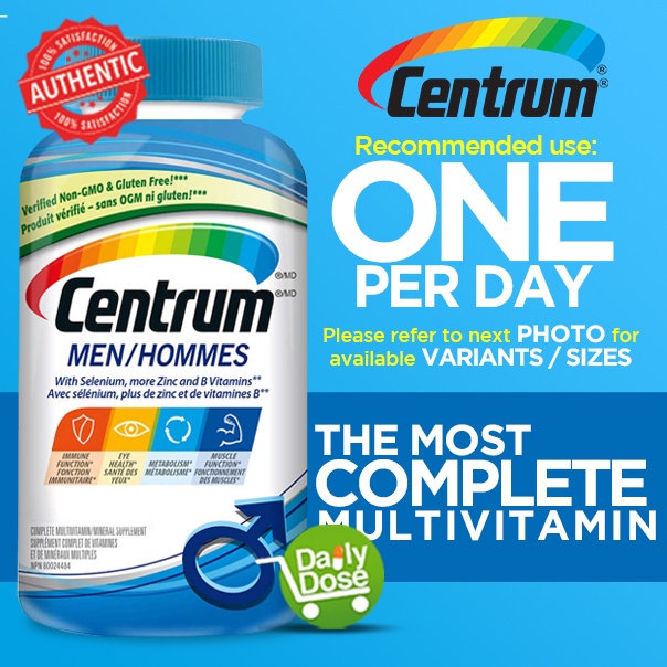 Centrum Complete Multivitamin and Mineral Supplement for Men Shopee