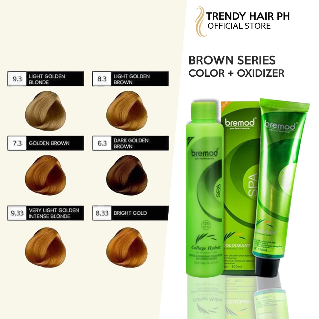 Original Bremod Hair Color BROWN SERIES with Oxidizer | Shopee Philippines