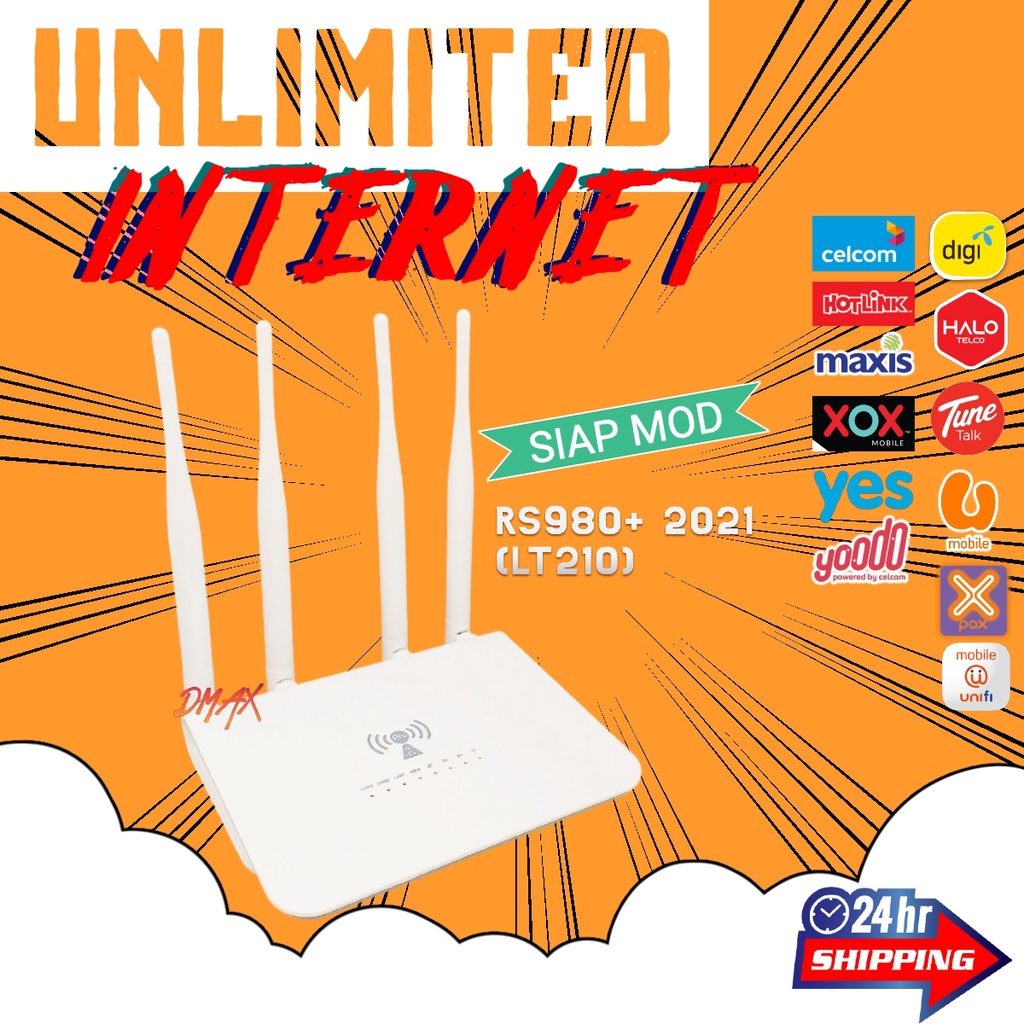 Upgraded Version RS980+ 2021 Modified Unlimited Hotspot 4G LTE Modem
