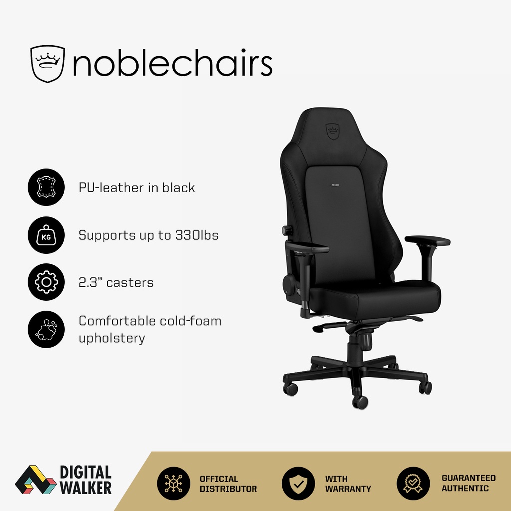 Noblechairs Hero Series Premium PULeather Gaming Chair Black Edition