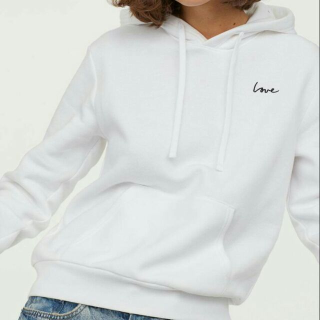 white hoodie h&m