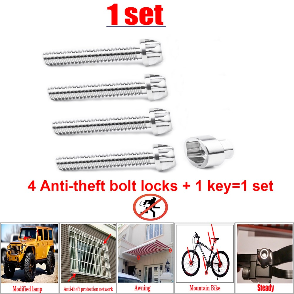 Specifications : M6x20mm GAOHEREN Bolt Security Anti Theft Screws Bolt Nuts M6 M8 M10 Bolt Screw 304Stainless Steel Mountain Bike Awning Car Accessories GHR