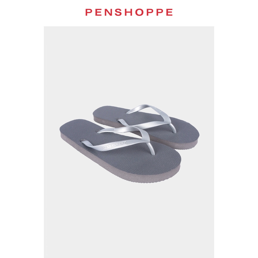 Penshoppe Basic Flip Flops (Dark Gray) | Shopee Philippines
