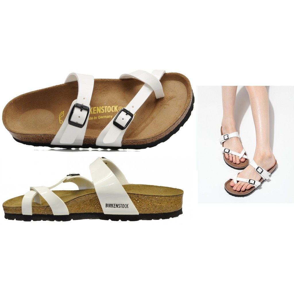 white birkenstock mayari