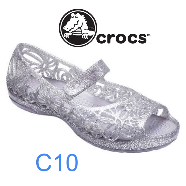 crocs isabella glitter flat