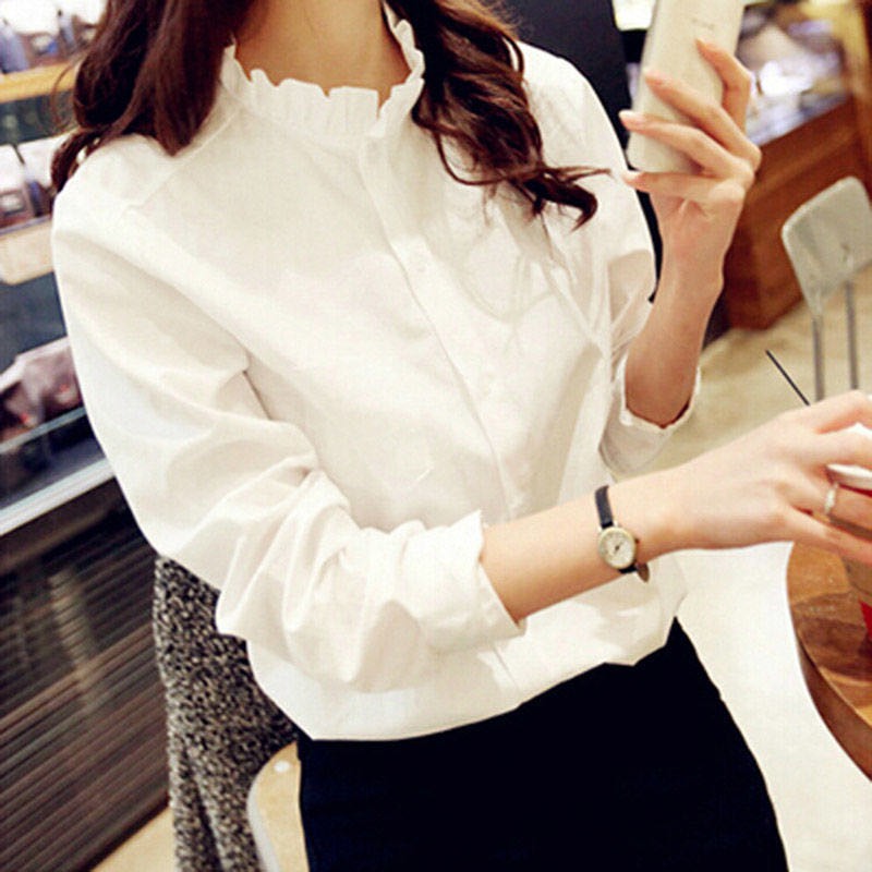 formal white blouse plus size