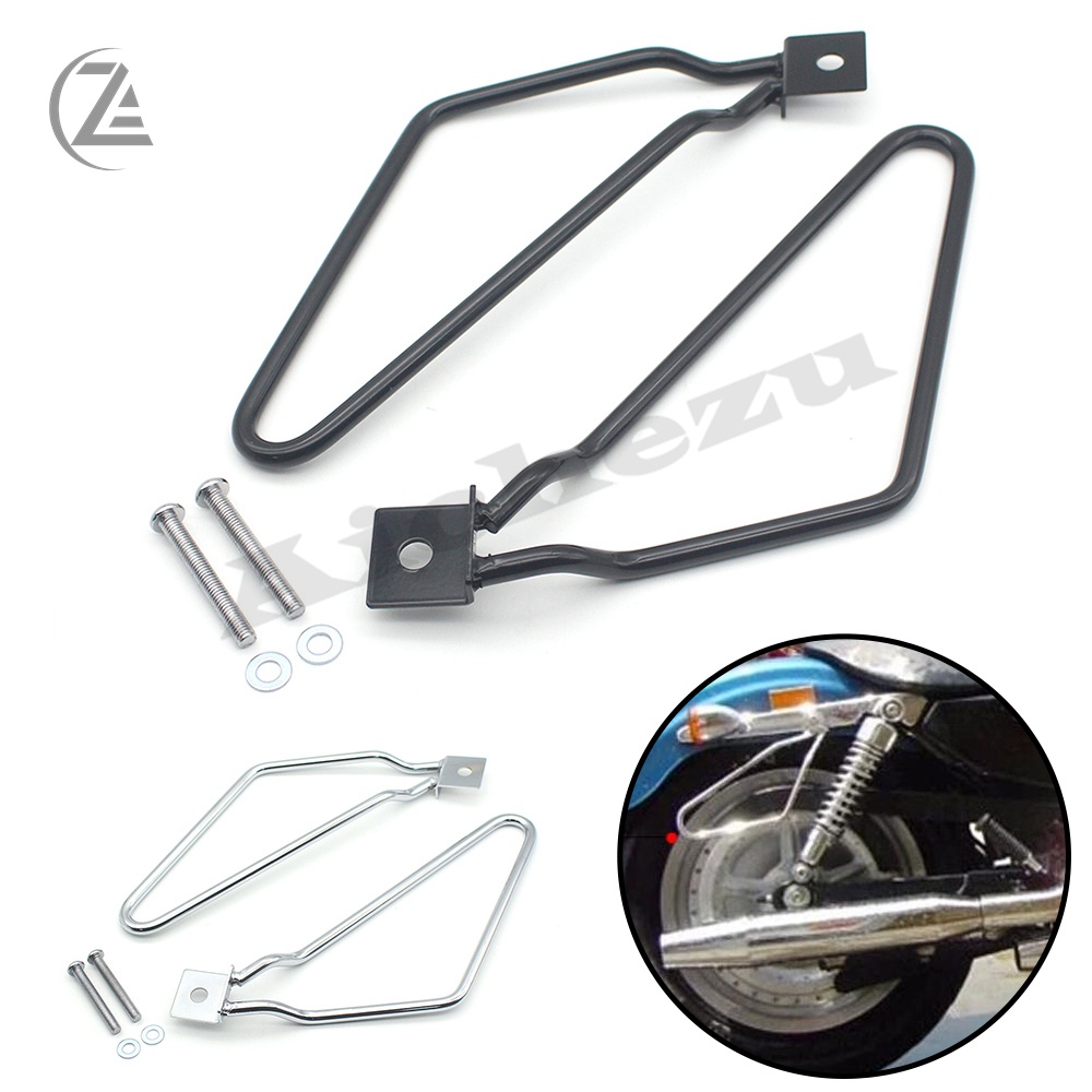 RknsMOTO/ ACZ Motorcycle Saddlebag Support Brackets Set Auto Motorcycle Frame Saddle Bag Mount