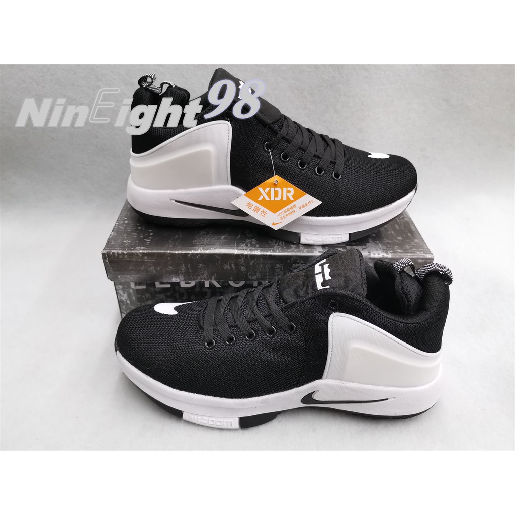 lebron black and white shoes