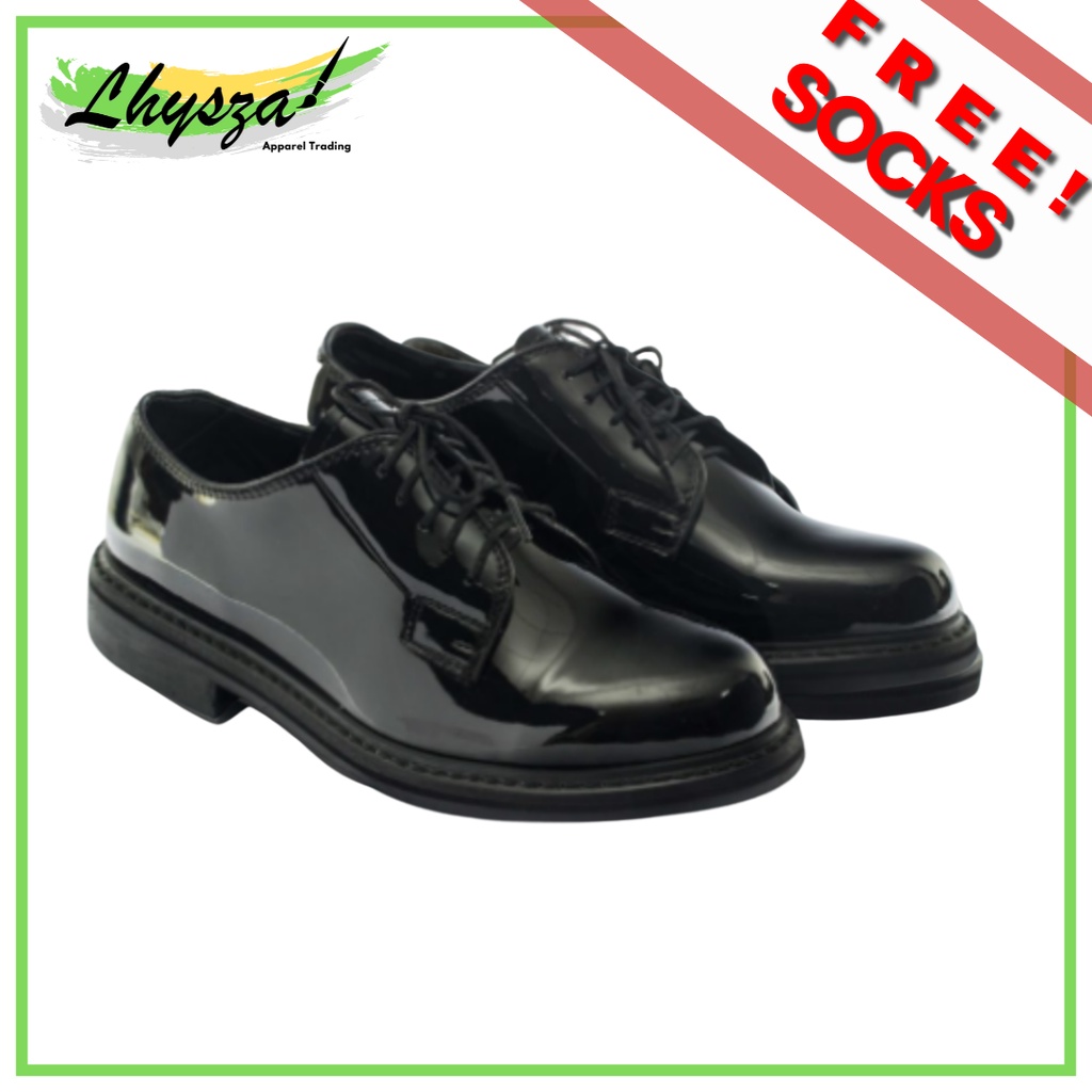 GIBSON 'S CLARINO DRESS SHOES (RUBBER SOLE) FOR MEN WET LOOK made from