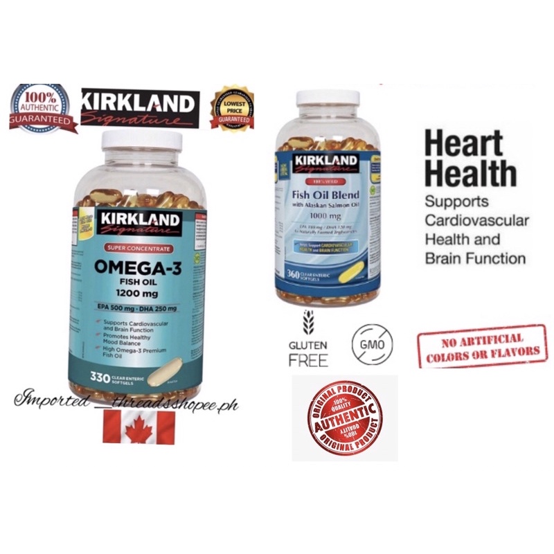 KIRKLAND OMEGA3 FISH OIL SUPER CONCETRATE 1200mg/FISH OIL wild BLEND