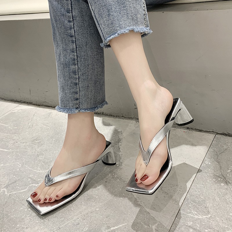 square toe high heels