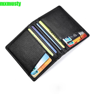 MXMUSTY Soft Men Wallet Thin Super Slim Credit Card Holders Small for Driver License Bifold Purse Business Wallet Bag with 8 Card Slots Genuine Leather/Multicolor #13