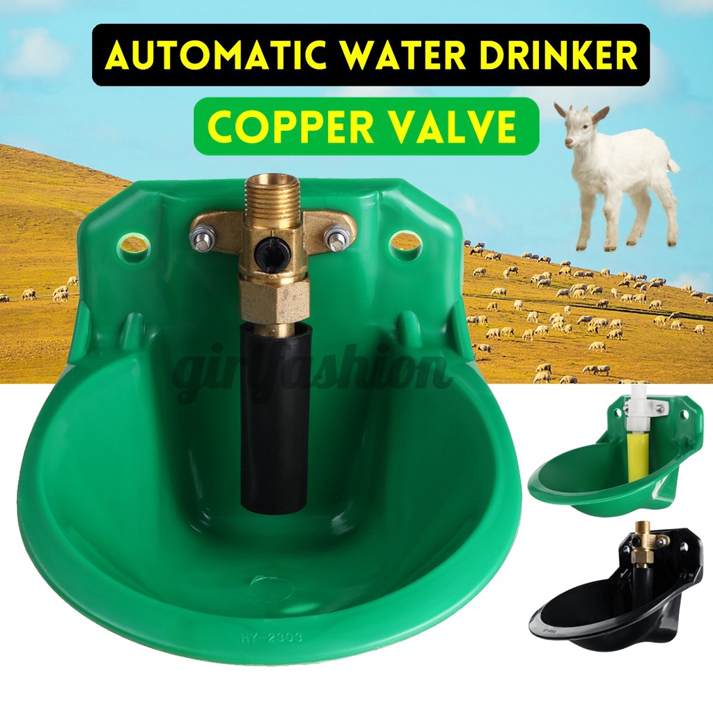 Tbrand Plastic Sheep Waterer Bowl,Automatic Animals Drinking Water Bowl Dispenser for Goat,Sheep Pig 