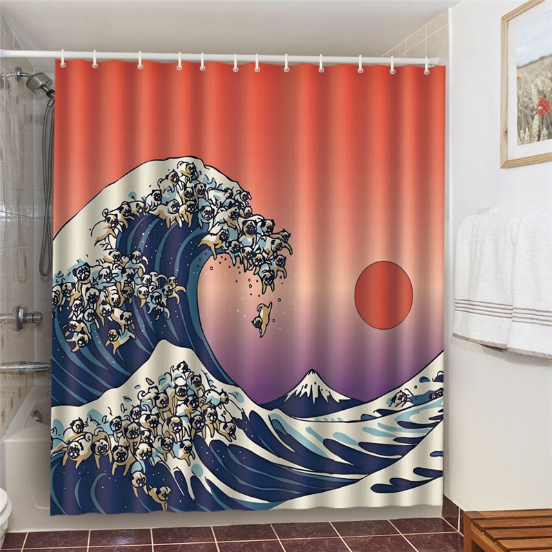 Ink Painting Art Shower Curtains, Artistic Shower Curtains