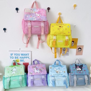 Sanrio Unicorn Backpack HelloKitty Cartoon Fashion Cute Large Capacity Kids Backpack Students Fashion Backpacks Kids Bags School Stationery Bags