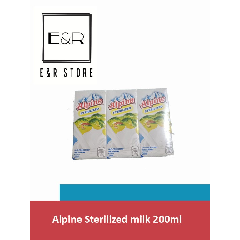 Alpine Sterilized Milk 200ml Shopee Philippines