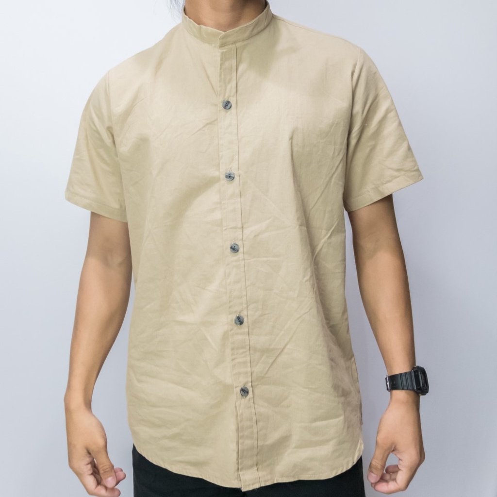 Chinese collar for men Chinese Polo for men Linen Fabric Shopee