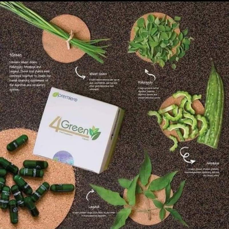4 GREEN FOOD SUPPLEMENT CAPSULE Shopee Philippines