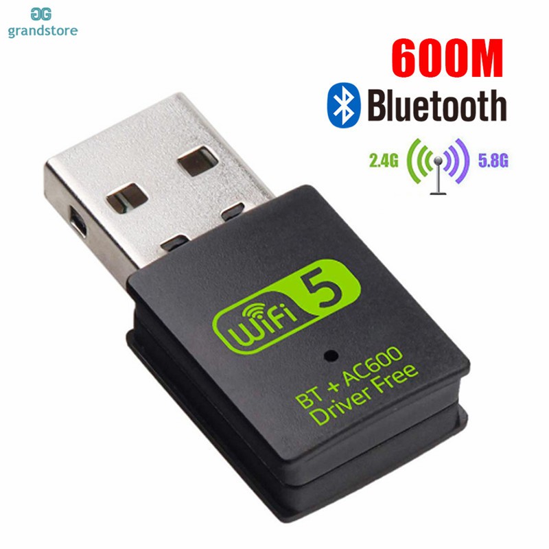 GS USB WiFi Bluetooth Adapter 600Mbps Dual Band 2.4/5Ghz Wireless ...