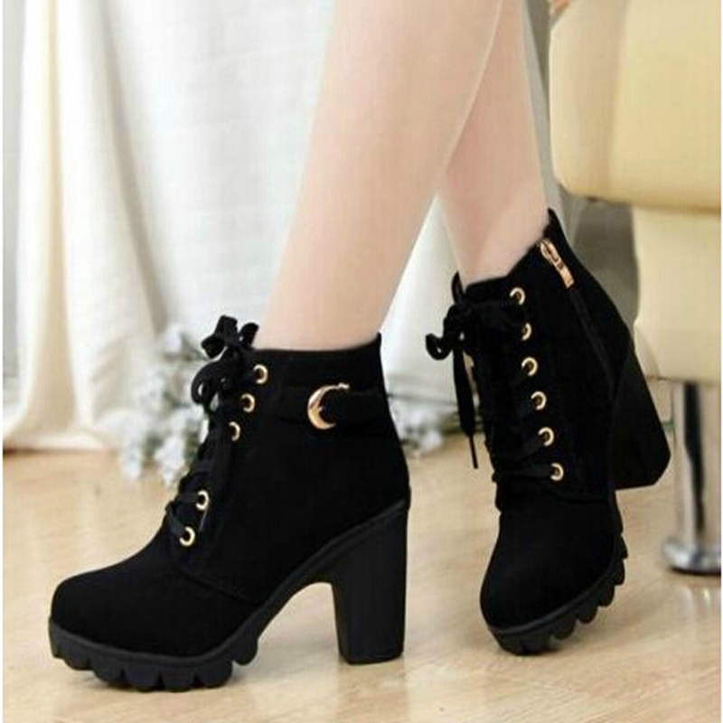 boots heels korean style