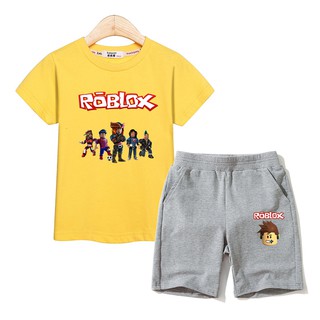 Kids Fashion Suit Roblox Clothing Boys T Shirt Pants Sets Boy Costume 2pc Set Shopee Philippines - 2 8years 2018 kids girls clothes set roblox costume toddler