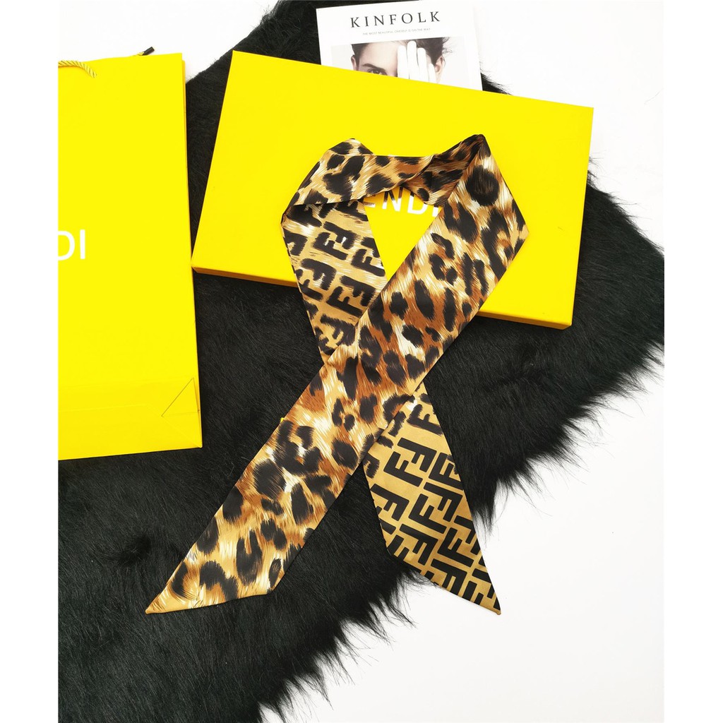 fendi leopard print scarf