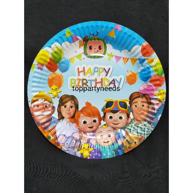 Cocomelon paper plates 10pcs | Shopee Philippines