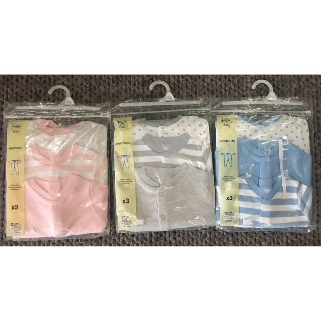 f&f baby sleepsuits