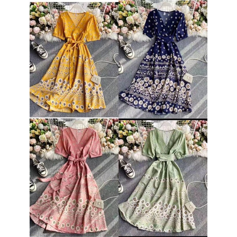 Flower design Dress (FIT TO LARGE) Shopee Philippines