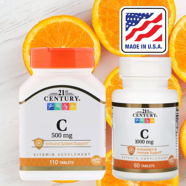 21st Century, Vitamin C, 500 mg, 120 / 1,000 mg, 60 / 250 mg, 120