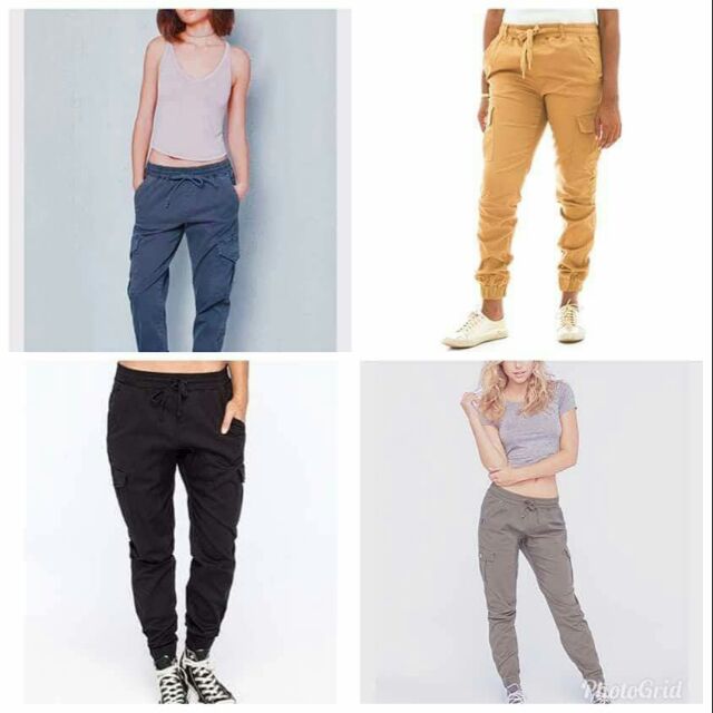 6 pocket jogger Pants for women | Shopee Philippines