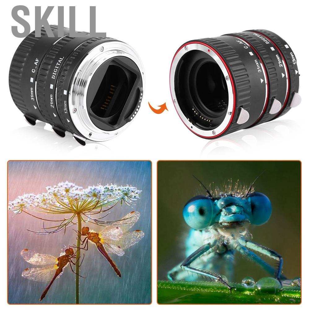 Skill Macro Extension Tube  Lens Auto Exposure Focus Flexible for EF-S Camera
