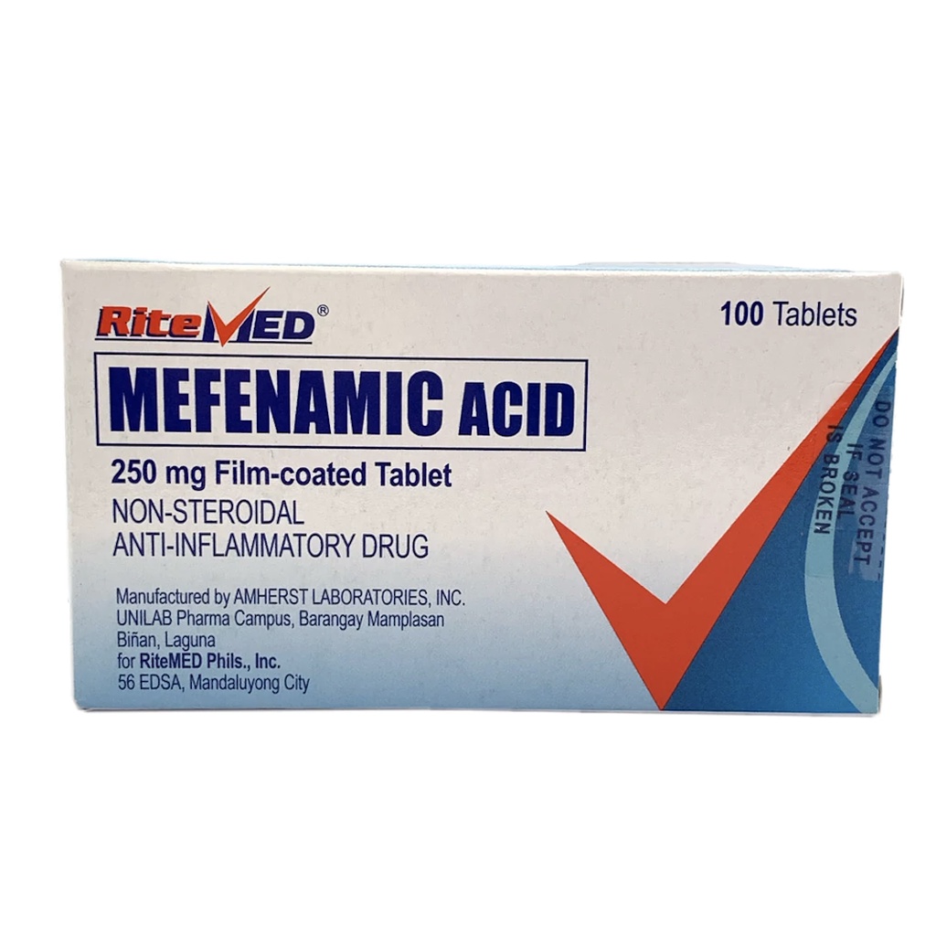 Mefenamic acid Ritemed 250 mg 10 Tablets | Shopee Philippines