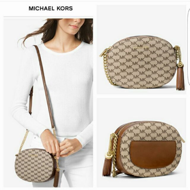 mk ginny medium logo crossbody