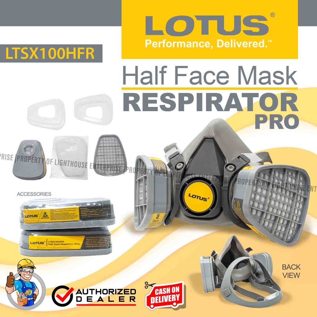 LOTUS Half Face Respirator (PRO) (LTSX100HFR) *LIGHTHOUSE ENTERPRISE ...