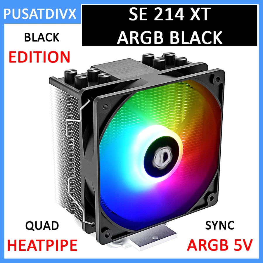 Id Cooling Se 214 Xt Argb Black Sync Hsf Cpu Cooler Intel Amd Heatsink Shopee Philippines