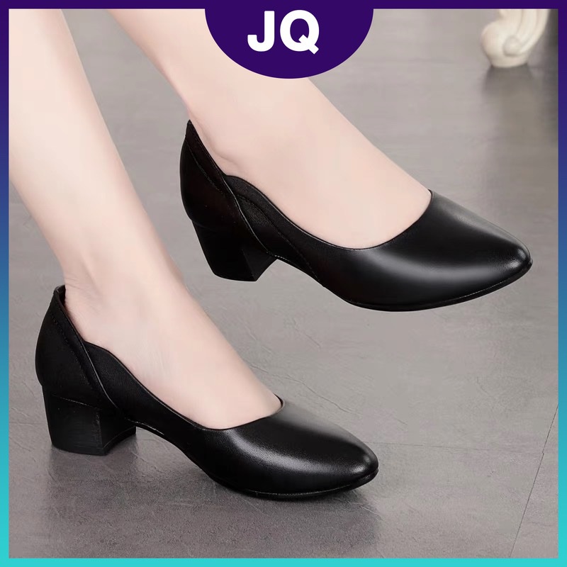 Jq 36 40 Shuta Womens Black Heels Shoes Office Work Shoes Fashion Style Shopee Philippines 1969